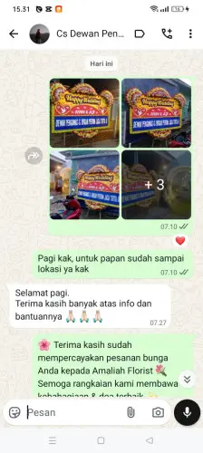 Testimonial Papan Bunga Pernikahan malangnengah